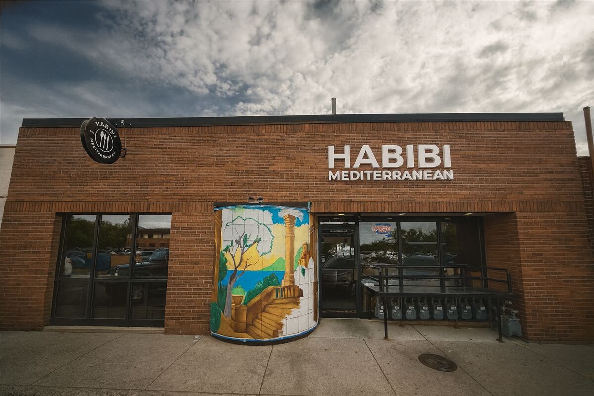 Habibi Mediterranean storefront on Federal Avenue in downtown Logan